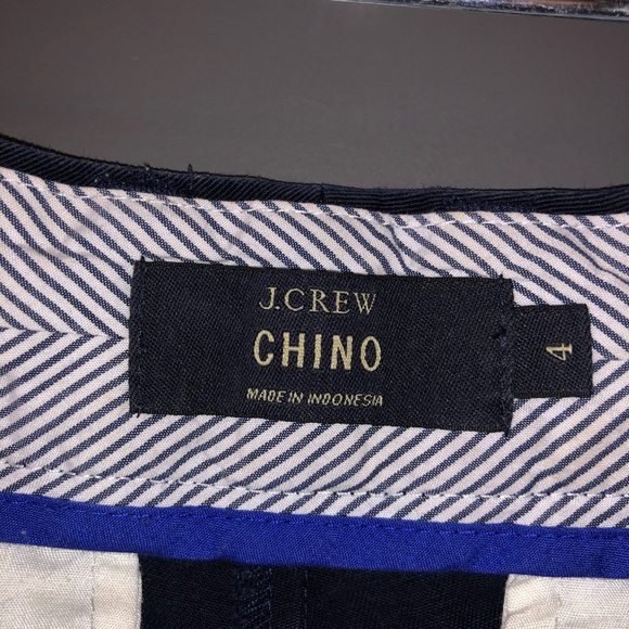 NAVY JCREW CHINO SHORTS - Picture 3 of 3